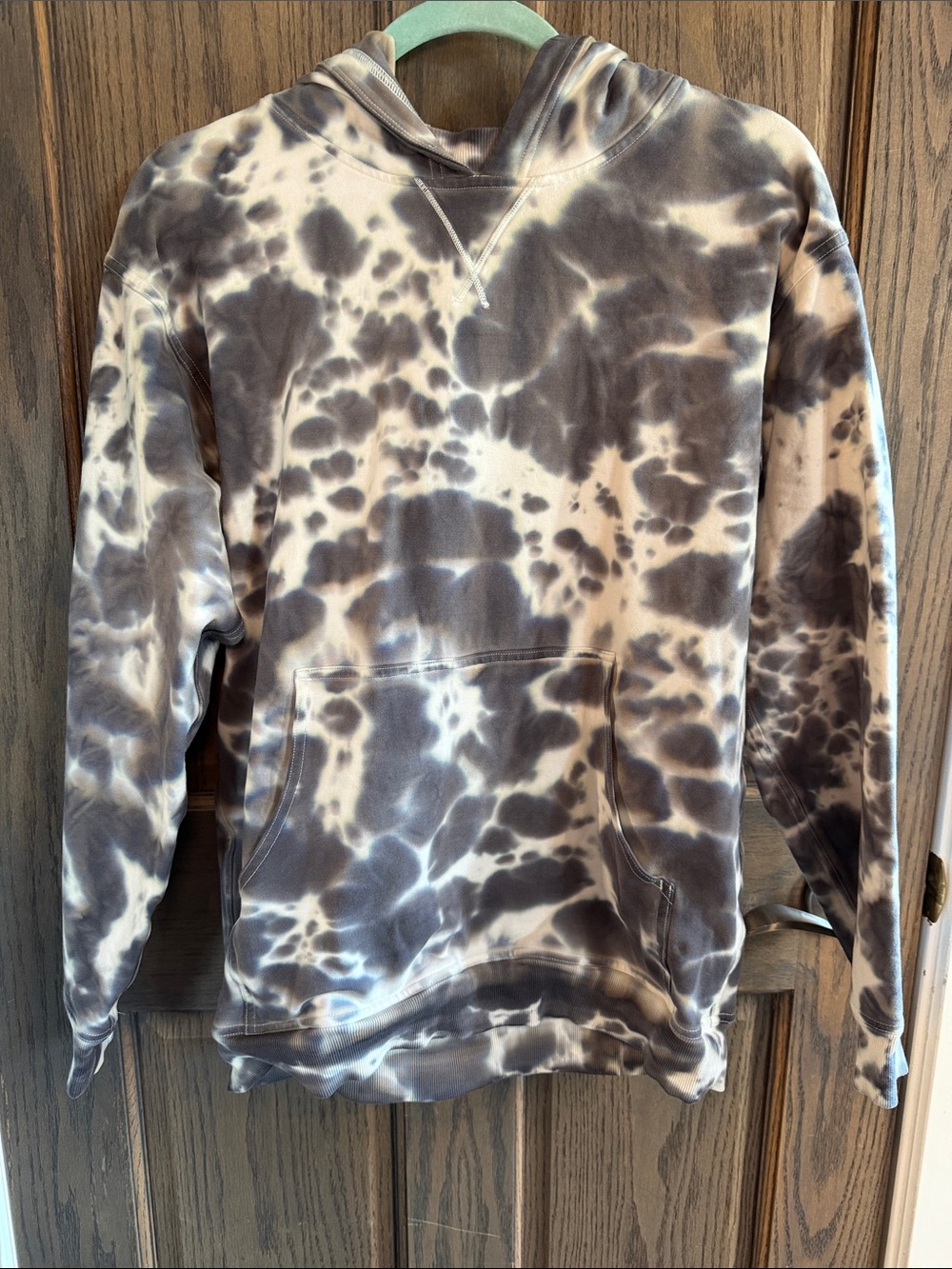 lululemon athletica Tie-Dye Hoodie in Brown and Cream